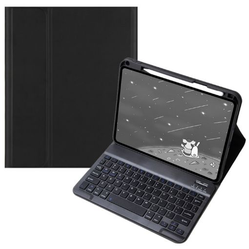 Infinix Xpad 11" Black Bluetooth Keyboard Leather Case with Square Keys - 1
