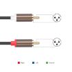 1.5m Black 2 RCA Male to 2 XLR Male Audio Balance Cable - 5