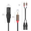 1.5m Black 2 RCA Male to 2 XLR Male Audio Balance Cable - 6