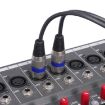 3m Black Silver 2 RCA Male to 2 XLR 3pin Male Audio Cable - 6