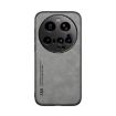 Xiaomi 15 Ultra Light Grey Magnetic Leather Phone Case Skin Feel - 2