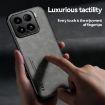 Xiaomi 15 Ultra Light Grey Magnetic Leather Phone Case Skin Feel - 5