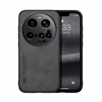 Xiaomi 15 Ultra Dark Grey Magnetic Leather Phone Case - Skin Feel - 1