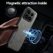 Xiaomi 15 Ultra Dark Grey Magnetic Leather Phone Case - Skin Feel - 7