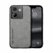 Xiaomi Poco M7 Pro 5G Light Grey Magnetic Leather Phone Case Skin Feel - 1