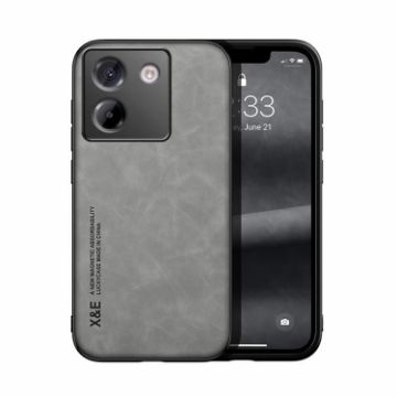 Xiaomi Poco M7 Pro 5G Light Grey Magnetic Leather Phone Case Skin Feel - 1