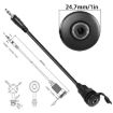 3.5mm TRS Stereo Ground Plug Panel Audio Cable 0.3m (M to F) - 3