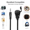 3.5mm TRS Stereo Ground Plug Panel Audio Cable 0.3m (M to F) - 5