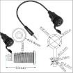 3.5mm TRS Stereo Ground Plug Panel Audio Cable 0.3m Female to Female - 4