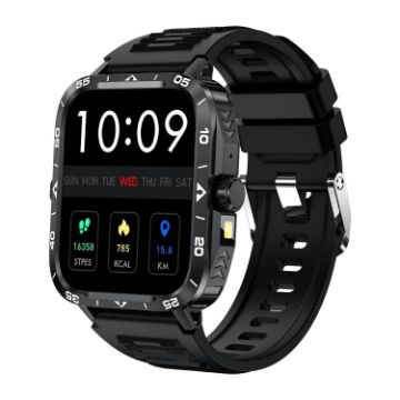 ZW59 1.95" BT Call Sports Smart Watch, Blood Oxygen/Heart Rate, Black - 1