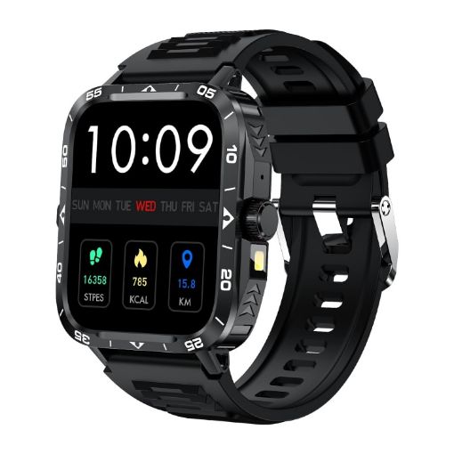ZW59 1.95" BT Call Sports Smart Watch, Blood Oxygen/Heart Rate, Black - 1