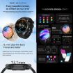 ZW63 Smart Watch - 1.39" Round Screen, Heart Rate/BP/Sugar/Oxygen/Temp, Gold - 4