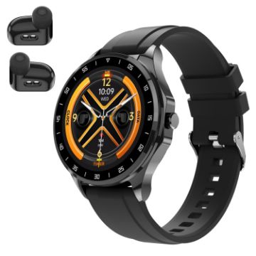 X20 1.43" IP67 Waterproof Smart Watch with Bluetooth Earphones - Black - 1