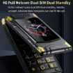 M7+ 4G Dual Screen Flip Phone, 6800mAh, Dual SIM, SOS, US Plug (Green) - 4
