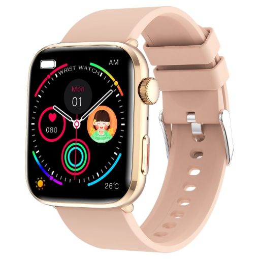 T92 1.81" IPS Smart Watch - Heart Rate, Blood Oxygen, Blood Pressure, Pink - 1