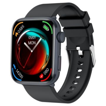 T92 1.81" IPS Smart Watch - Heart Rate, Blood Oxygen, Blood Pressure, Black - 1