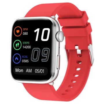 T92 1.81" IPS Smart Watch - Heart Rate, Blood Oxygen, Pressure (Red) - 1