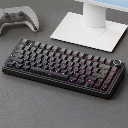 AULA F75 80-Key RGB Mechanical Keyboard Wired/2.4G/Bluetooth Grey - 1