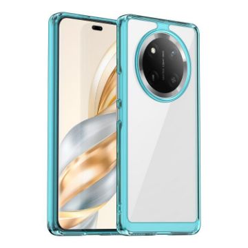 For Honor X9c Transparent Blue Acrylic Hybrid TPU Phone Case - 1