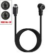 Mini DIN 5 Pin Audio/Video Cable 0.5m Straight to Elbow - 3