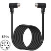 Mini DIN 5 Pin Audio/Video Cable 1.8m (M to F Elbow) - 3