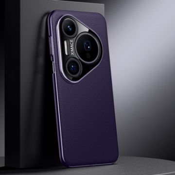 Huawei Pura 80 Ultra 5G Leather Phone Case - Dark Purple - 1