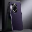 Huawei nova 14 Ultra Genuine Leather Phone Case - Dark Purple - 1