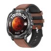 ET492 Smart Watch: 1.43" AMOLED, ECG/Blood Sugar, Leather Strap, Brown - 1