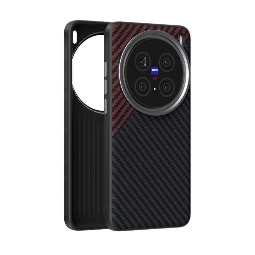 Vivo X200 Pro ABEEL C Carbon Fiber 6D MagSafe Case (Black Red) - 1
