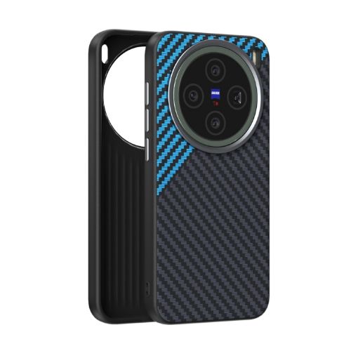 Vivo X200 Pro Mini ABEEL C Carbon Fiber 6D MagSafe Case Black Blue - 1