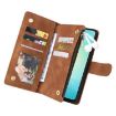 Samsung Galaxy A07 4G/5G Brown Leather Wallet Phone Case with Zipper - 5