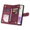 Samsung Galaxy A17 5G Wine Red Leather Wallet Phone Case with Zipper - 5
