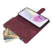 Samsung Galaxy A17 5G Wine Red Leather Wallet Phone Case with Zipper - 7