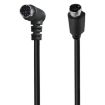 Mini DIN 7 Pin S-Video Cable 0.5m Straight to Elbow Audio/Video - 1