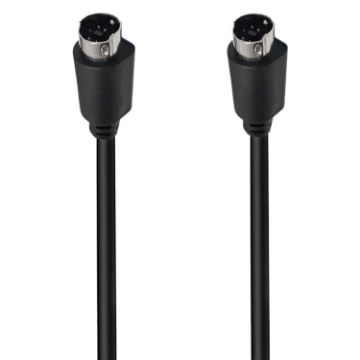 Mini DIN 7 Pin S-Video Cable 0.5m Straight Audio/Video Core - 1