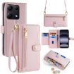 Redmi Note 14S 4G Pink Sheep Texture Cross-body Wallet Leather Case - 1