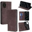 Redmi A5 4G 171.7mm Dark Brown Magnetic Leather Phone Case - 1