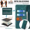 Redmi A5 4G RFID Anti-theft Magnetic Leather Phone Case Green - 6