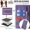 Redmi Note 14S 4G Purple RFID Anti-theft Magnetic Leather Case - 6