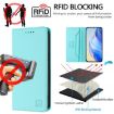 Xiaomi 14 Ultra 5G RC01 Dual-Folded RFID Leather Case Mint Green - 5