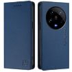 Xiaomi 14 Ultra 5G RC01 Dual-Fold Magnetic RFID Leather Case Blue - 2