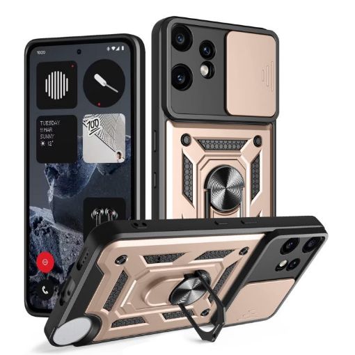 Nothing CMF Phone 2 Pro Case Gold - Sliding Camera Cover TPU+PC Design - 1