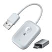 Dual Port Wired to Wireless CarPlay Adapter - USB & Type-C (Silver) - 1
