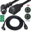 Mini DIN 7 Pin A/V Cable 0.5m (M to F Elbow) - 6