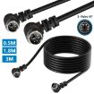 Mini DIN 6 Pin Extension Cable 0.5m Male to Male Elbow - 5