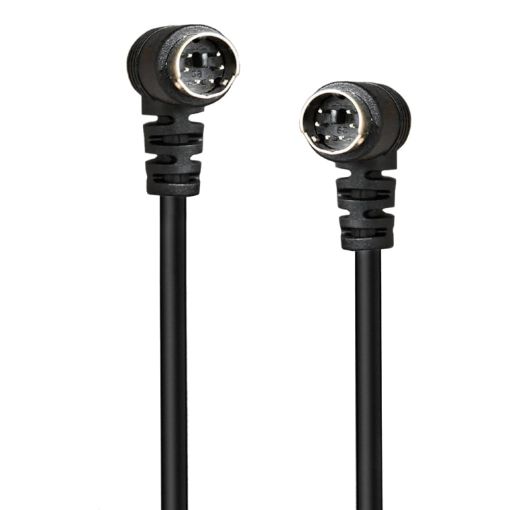 Mini DIN 6 Pin Core Extension Cable 1.8m Male to Male Elbow - 1