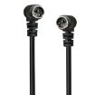 Mini DIN 6 Pin Core Extension Cable 3m Male to Male Elbow - 1