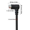 Mini DIN 6 Pin Core Extension Cable 3m Male to Male Elbow - 3