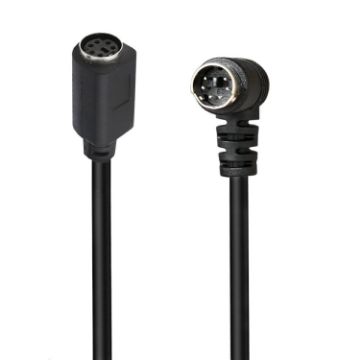 Mini DIN 6 Pin Extension Cable 0.5m (M to F Elbow) - 1