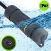 10Gbps IP68 Waterproof Type-C Female to Female Coupler Adapter w/Cover - 4